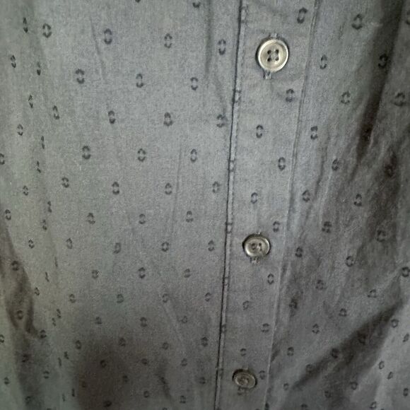 Lane Bryant Top Women Plus Size 24 Blue Peasant Boho Ruffle Balloon Lace Sleeve - Picture 13 of 16